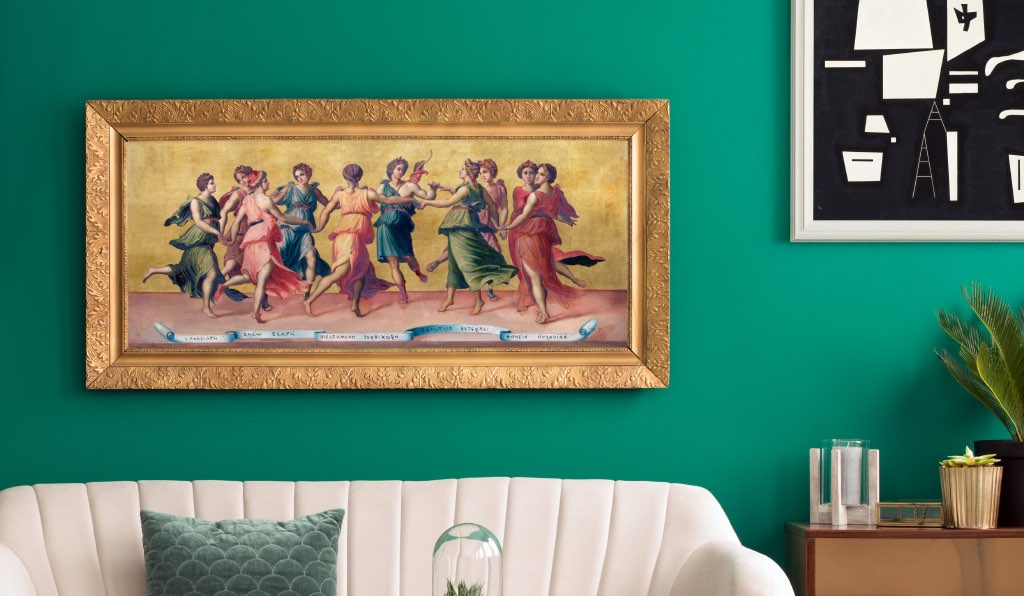 Mixing Modern and Classical Art in One Room