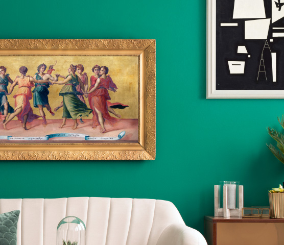 Mixing Modern and Classical Art in One Room