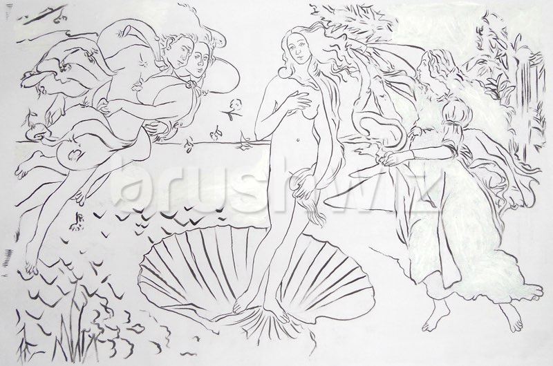 Sketching an Outline of the Intended Oil Painting